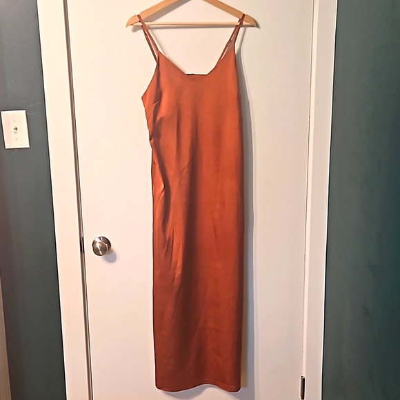 Rust Slip Dress - Picture 1 of 4